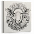 Elegant Sheep Wall Art - Intricate Canvas, Framed & Acrylic Decor
