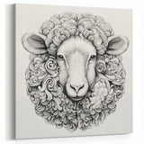 Elegant Sheep Wall Art - Intricate Canvas, Framed & Acrylic Decor