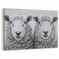 Monochrome Sheep Duo Wall Art - Canvas, Framed & Acrylic Prints