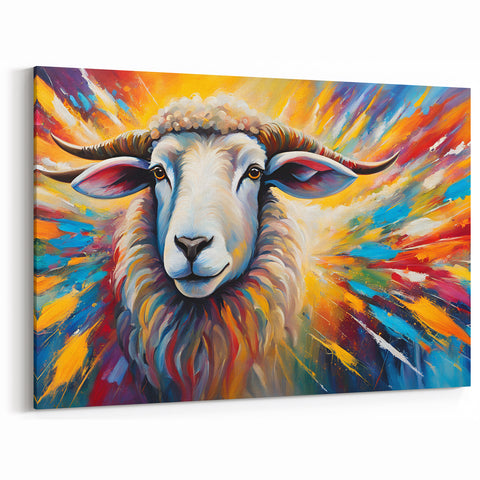 Vibrant Sheep Wall Art - Dynamic Canvas, Framed & Acrylic Prints