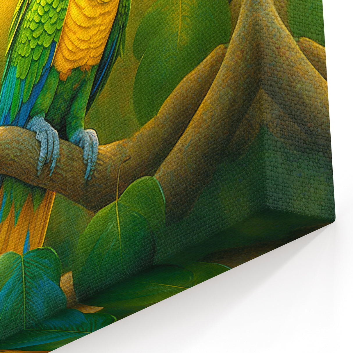 Tropical Parrots Wall Art - Serene Parrot Canvas for Nature Decor