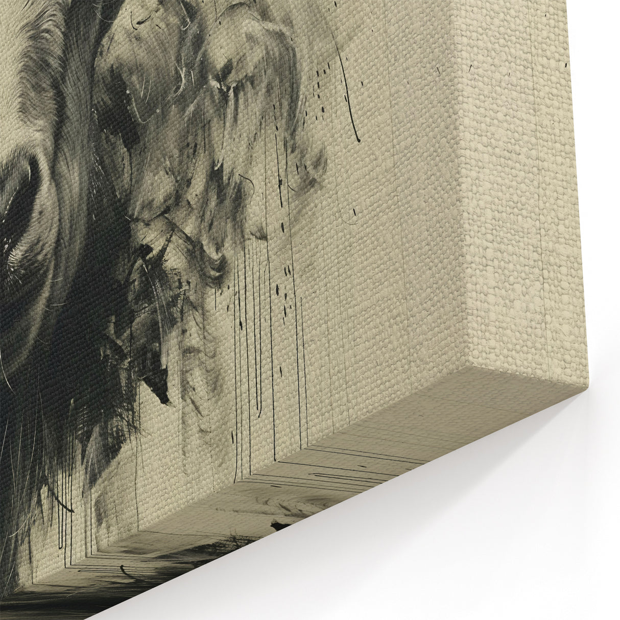 Abstract Goat Art - Expressive Monochrome Wildlife Wall Print