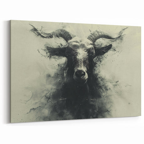 Mystical Goat Wall Art - Abstract Canvas, Framed & Acrylic Prints