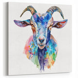 Colorful Goat Wall Art - Vibrant Canvas, Framed & Acrylic Prints