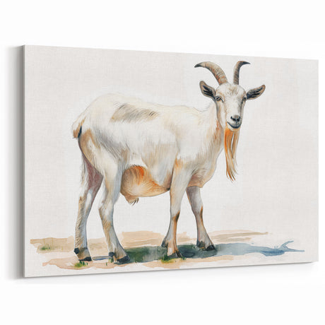 Realistic Goat Art Print - Farm Animal Watercolor Wall Decor
