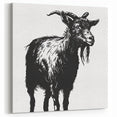 Black & White Goat Wall Art - Classic Canvas, Framed & Acrylic Prints