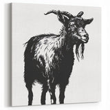 Black & White Goat Wall Art - Classic Canvas, Framed & Acrylic Prints