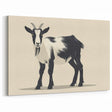 Minimalist Goat Art Print - Modern Black and White Wall Decor