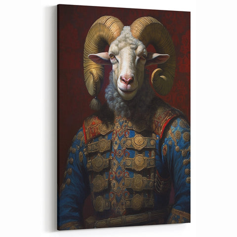 Regal Goat Art Print - Noble Portrait Style Wall Decor