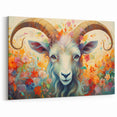 Floral Goat Wall Art - Lush Canvas, Framed & Acrylic Prints