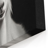 Monochrome Goat Art Print - Elegant Black and White Wall Decor