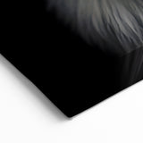 Monochrome Goat Art Print - Elegant Black and White Wall Decor