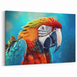 Radiant Macaw Parrot Wall Art - Colorful Parrot Canvas Print Decor