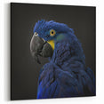 Striking Blue Macaw Wall Art - Elegant Parrot Canvas Print Decor