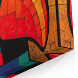 Abstract Parrot Mosaic Wall Art - Colorful Modern Parrot Canvas Print