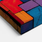 Abstract Parrot Mosaic Wall Art - Colorful Modern Parrot Canvas Print