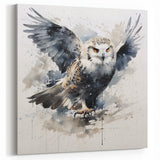 Dynamic Owl Wall Art - Striking Owl in Flight Canvas & Framed Prints