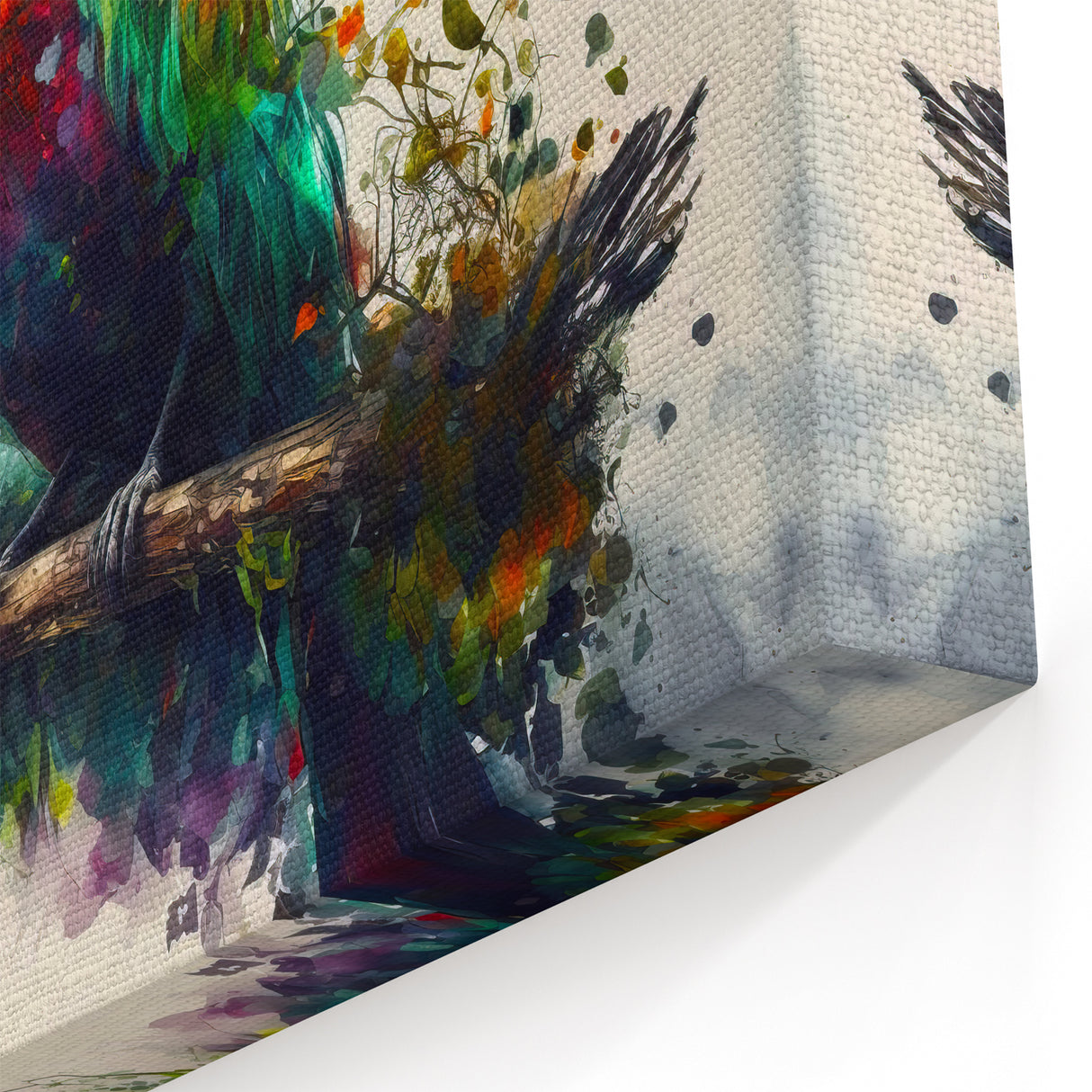 Vibrant Abstract Parrot Wall Art – Tropical Parrot Decor for Creative Spaces