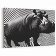 Abstract Hippopotamus Wall Art - Bold Safari Hippo Canvas & Print