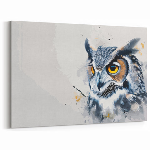 Modern Owl Wall Art - Bold Owl Illustration Canvas & Framed Prints