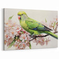 Cherry Blossom Parrot Wall Art – Elegant Floral Parrot Decor