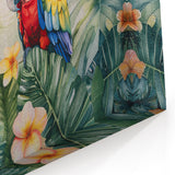 Tropical Parrot Pair Wall Art – Vibrant Jungle Decor for Lush Spaces