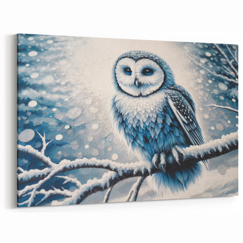Winter Owl Wall Art - Serene Snowy Owl Canvas & Framed Prints