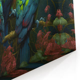 Majestic Parrot Group Wall Art – Elegant Jungle Decor for Dramatic Spaces