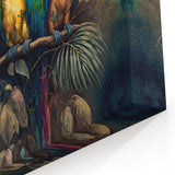 Vibrant Parrot Quartet Wall Art – Lively Jungle Decor for Bold Spaces