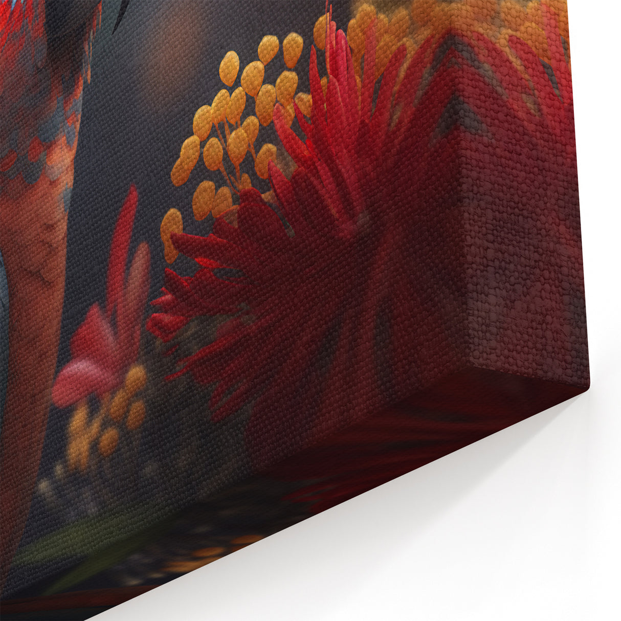 Elegant Parrot and Floral Wall Art – Vibrant Nature-Inspired Decor