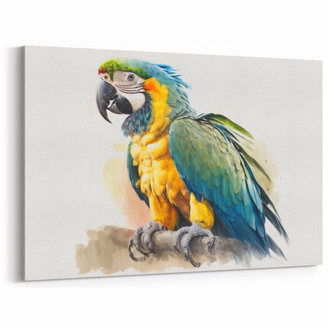 Blue and Gold Macaw Wall Art – Vibrant Tropical Bird Decor