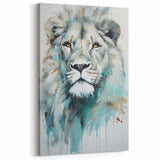 Serene Lion Wall Art - Tranquil Lion Canvas Print for Elegant Decor