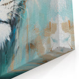 Serene Lion Wall Art - Tranquil Lion Canvas Print for Elegant Decor