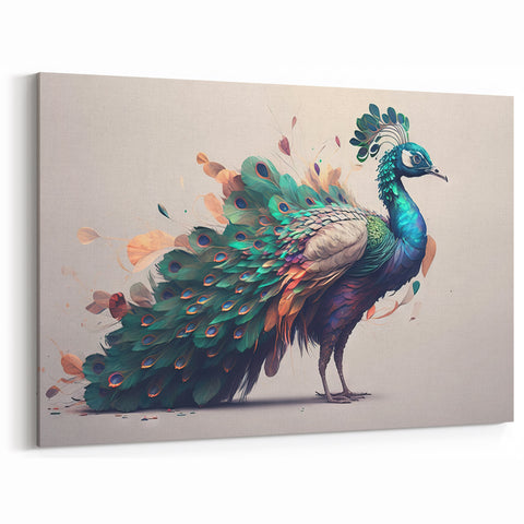 Vibrant Peacock Canvas Art - Stunning Peacock Wall Decor for Home