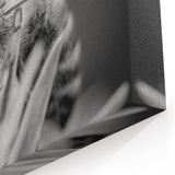 Bee Wall Art - Black and White Bee Canvas Print for Modern Decor