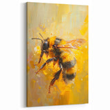 Vibrant Bee Wall Art - Bumblebee Canvas Print for Nature-Inspired Decor