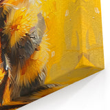 Vibrant Bee Wall Art - Bumblebee Canvas Print for Nature-Inspired Decor