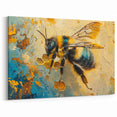 Bumblebee on Honeycomb Wall Art - Nature-Inspired Bee Canvas Print