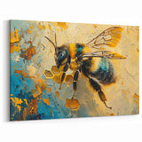 Bumblebee on Honeycomb Wall Art - Nature-Inspired Bee Canvas Print