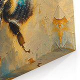 Bumblebee on Honeycomb Wall Art - Nature-Inspired Bee Canvas Print