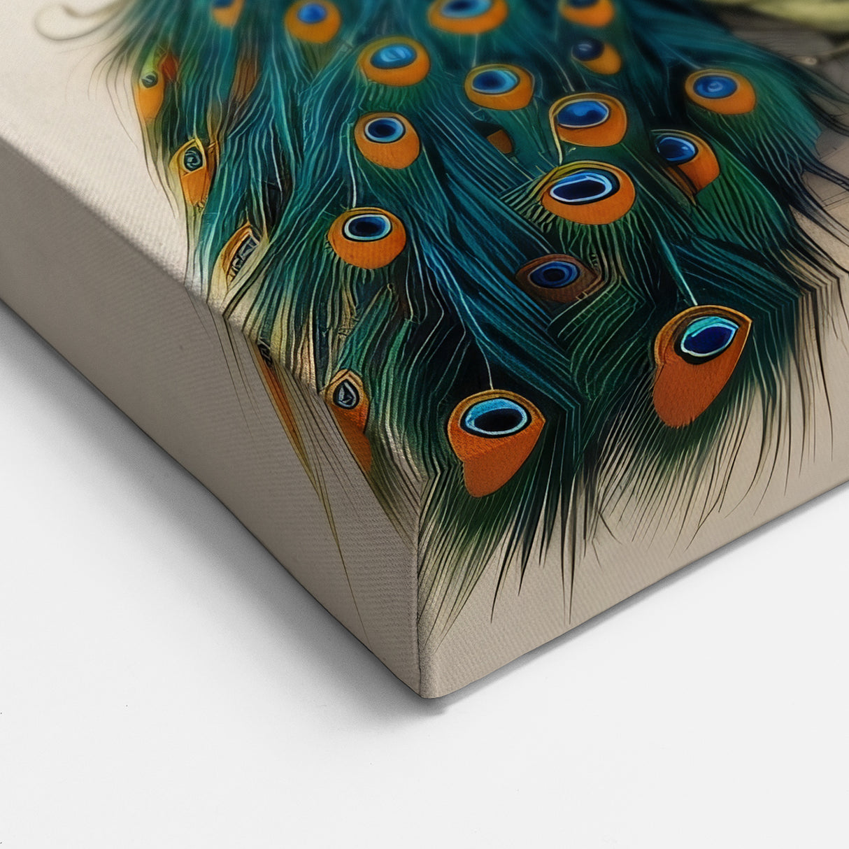 Serene Peacock Garden Wall Art - Elegant Peacock Archway Canvas Print