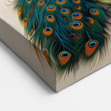 Serene Peacock Garden Wall Art - Elegant Peacock Archway Canvas Print