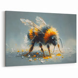 Bee Canvas Print - Vibrant Bumblebee Art for Nature-Inspired Decor