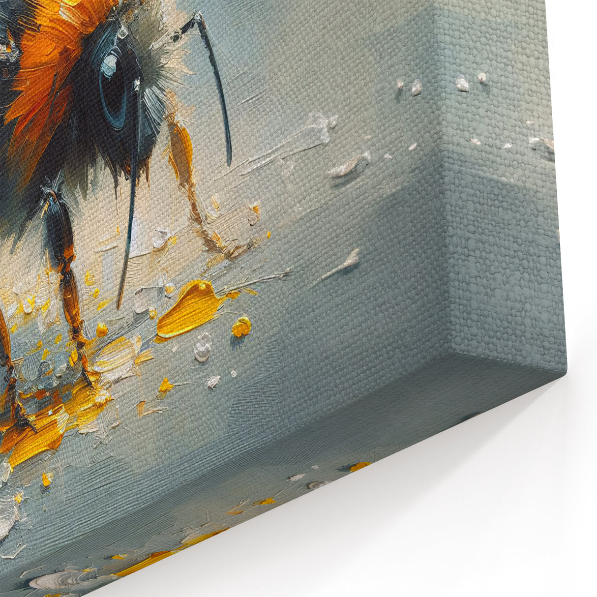 Bee Canvas Print - Vibrant Bumblebee Art for Nature-Inspired Decor