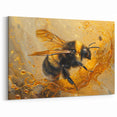 Honey Bee in Motion Wall Art - Dynamic Bumblebee Canvas Print Decor