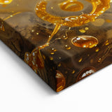 Honey Bee in Motion Wall Art - Dynamic Bumblebee Canvas Print Decor