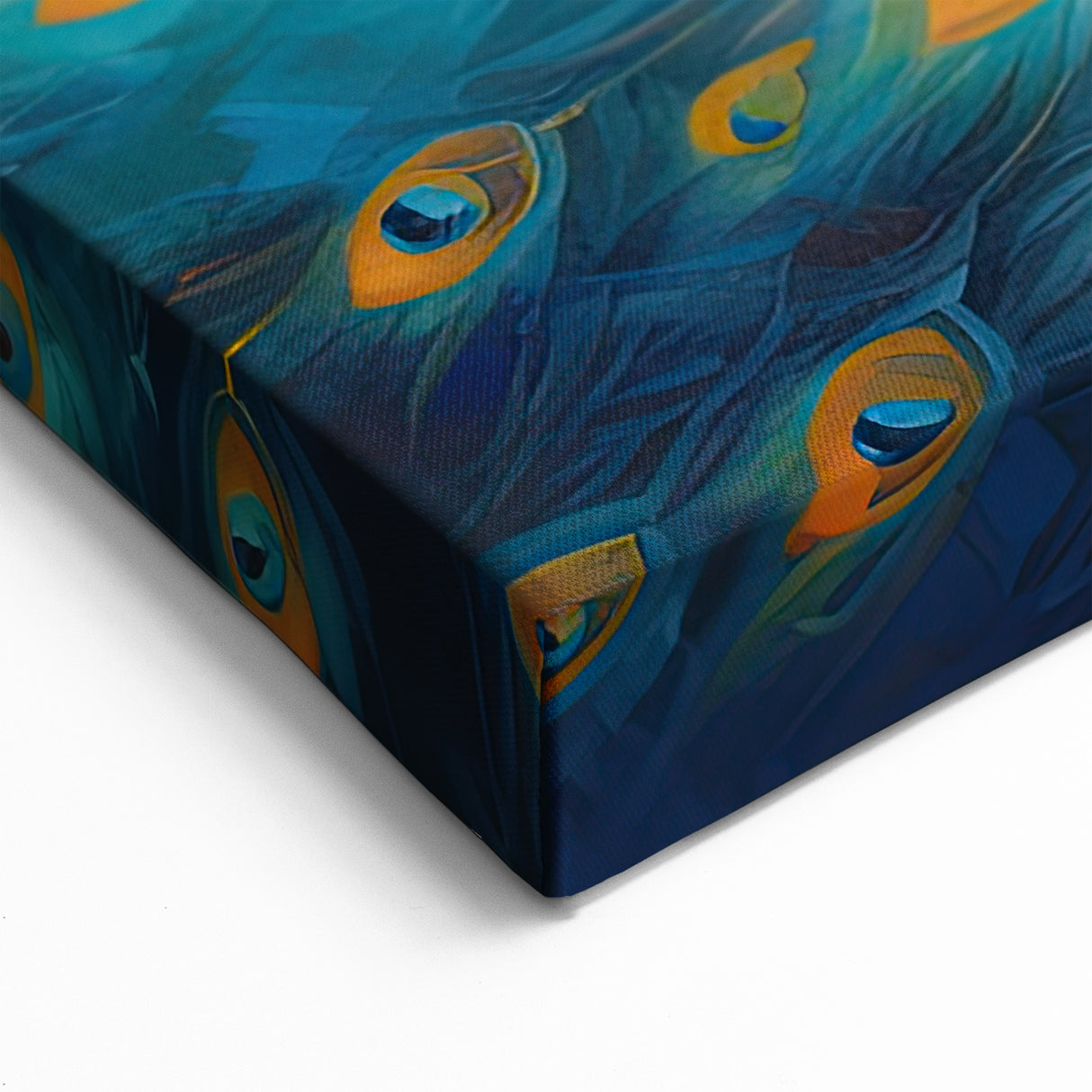 Tranquil Peacock and Blossoms Wall Art - Elegant Nature Canvas Print