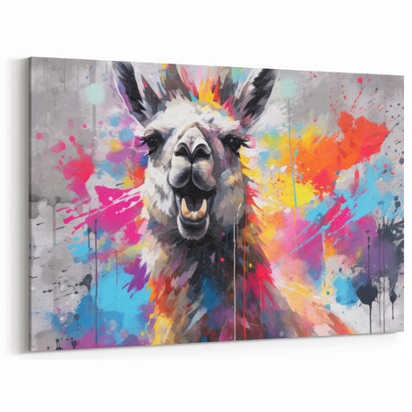 Vibrant Llama Wall Art - Modern Canvas & Framed Prints for Bold Decor