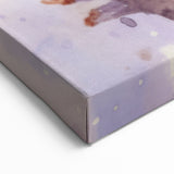 Honeybee with Lavender Wall Art - Floral Bumblebee Canvas Print Decor