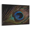 Close-Up Peacock Feather Wall Art - Striking Peacock Decor Print